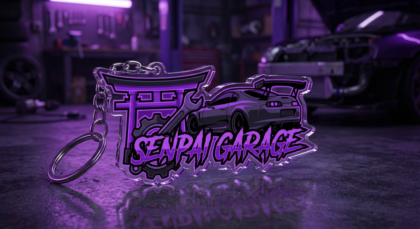 Senpai Garage Keychain- PRE ORDER- in stock March 25
