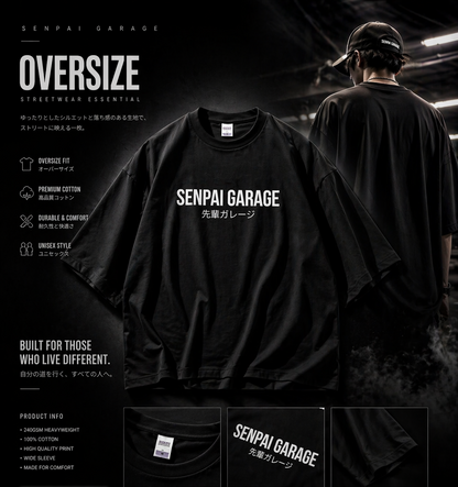 PRE ORDER- SENPAI GARAGE Oversize Tee